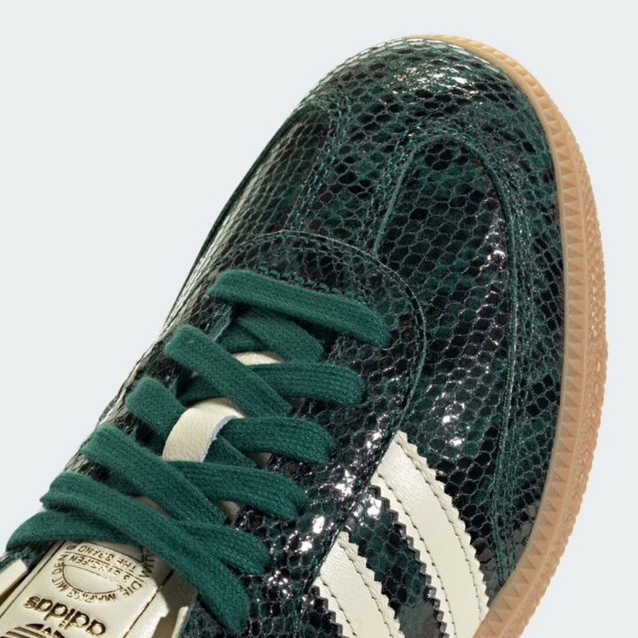 AD Samba OG Femme – Baskets Cuir Craquelé Métallisé Vert