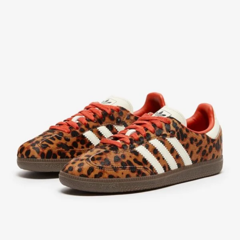 Samba OG Femme – Baskets Cuir Craquelé Métallisé Léopard