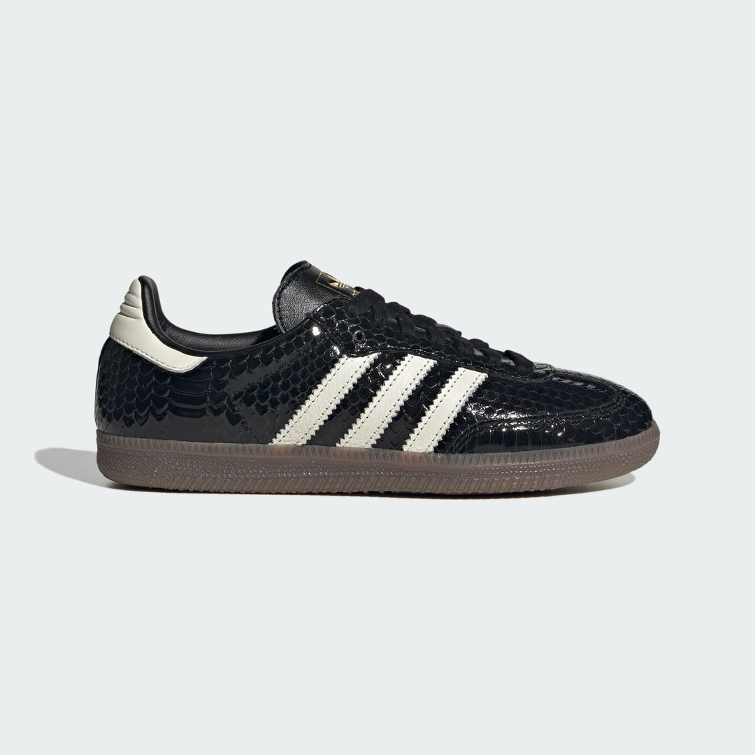 AD Samba OG Femme – Baskets Cuir Craquelé Métallisé Noir