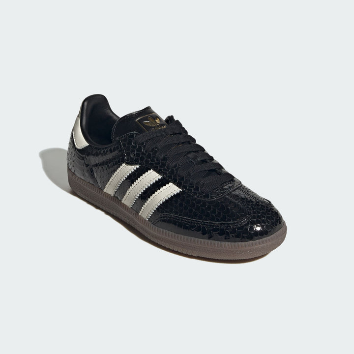 AD Samba OG Femme – Baskets Cuir Craquelé Métallisé Noir