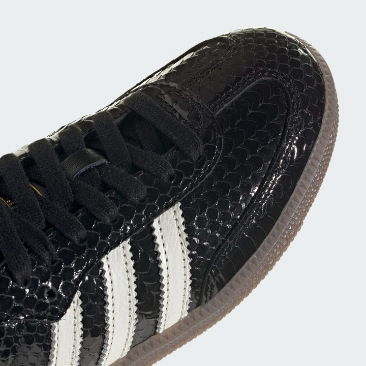 AD Samba OG Femme – Baskets Cuir Craquelé Métallisé Noir
