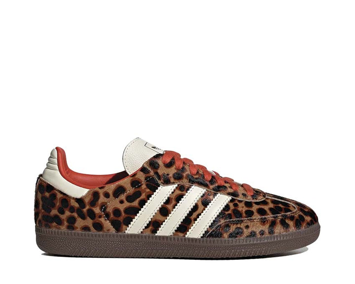 Samba OG Femme – Baskets Cuir Craquelé Métallisé Léopard